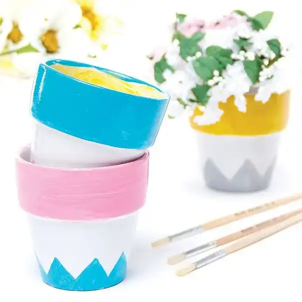 Colourblock Flower Pots craft activity