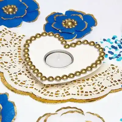 Pearly Heart Tealight Holders craft activity