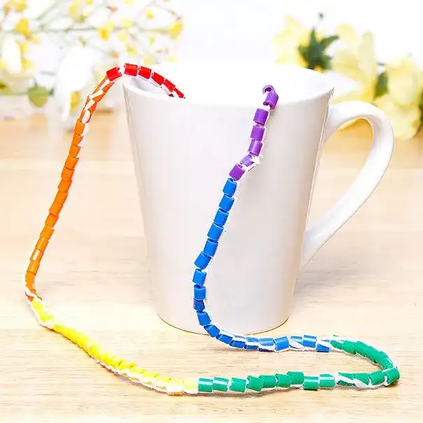 Fuse Bead Rainbow Necklace craft activity