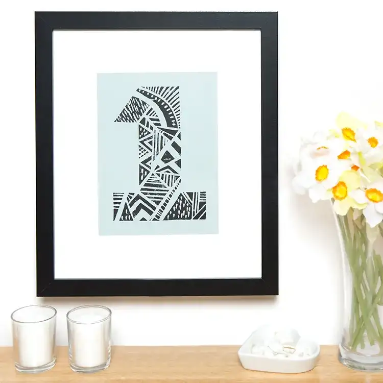 Lino Print Wall Art craft activity