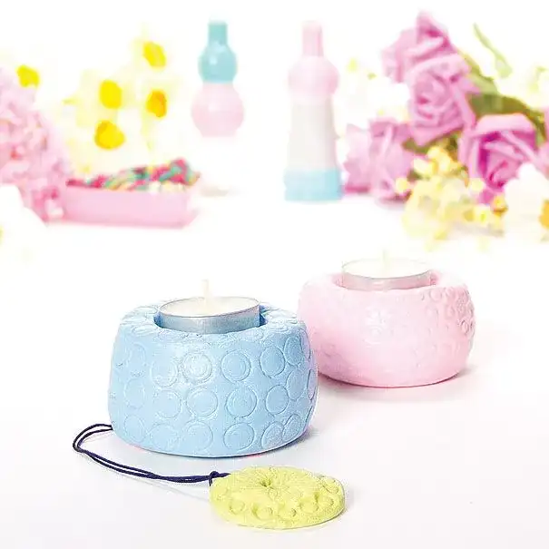 Textured Candle Holders craft activity
