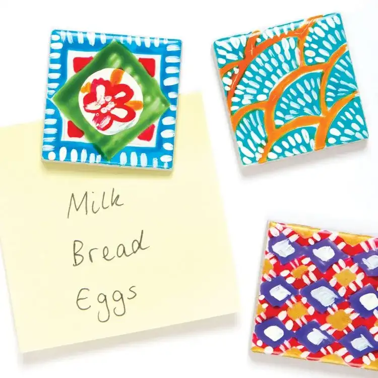 Mediterranean Inspired Magentic Tiles craft activity