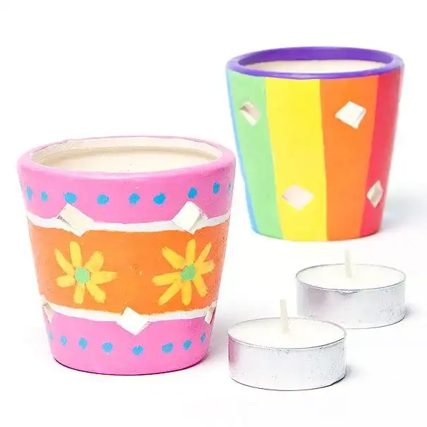 Stripy Candle Holders craft activity