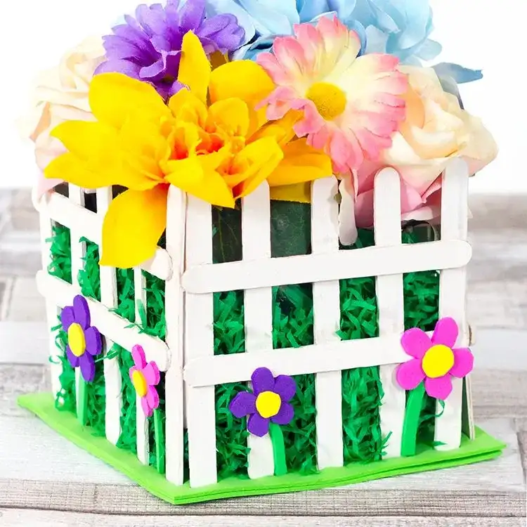 Picket Fence Flower Pot craft activity