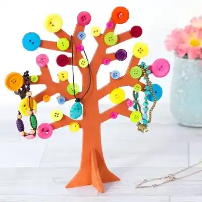 Button Jewellery Tree craft activity