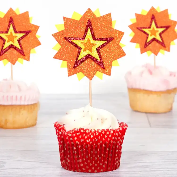 Firework Cupcake Topper craft activity