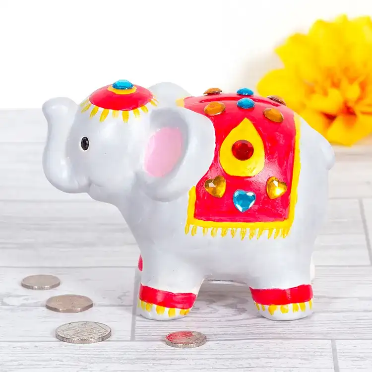 Diwali Elephant Coin Bank craft activity