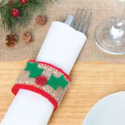 Holly Motif Napkin Ring craft activity
