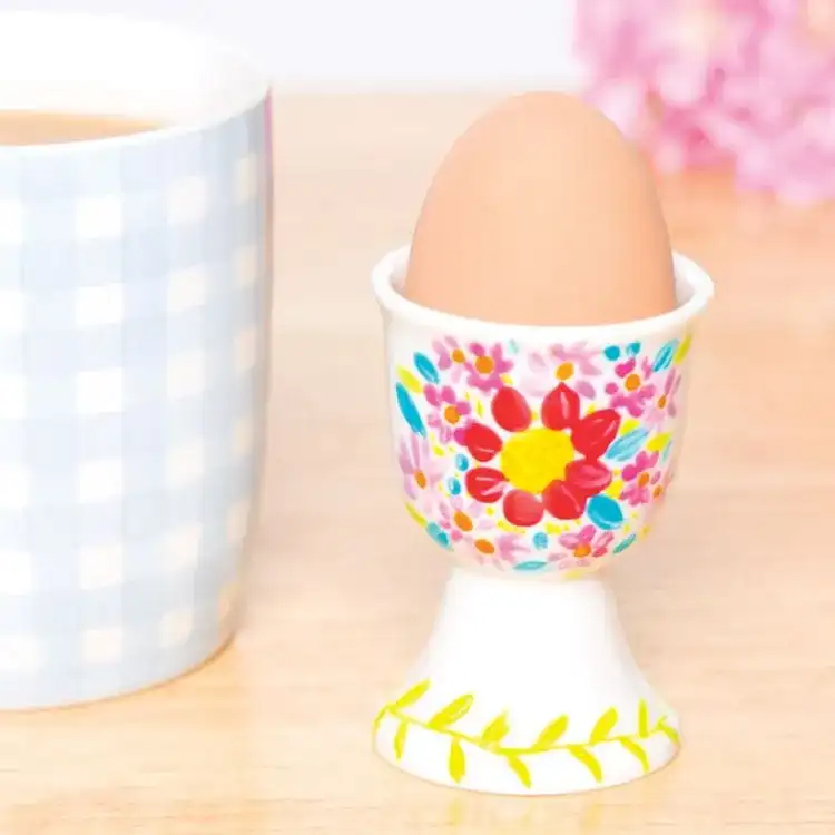 Floral Painted Egg Cups craft activity