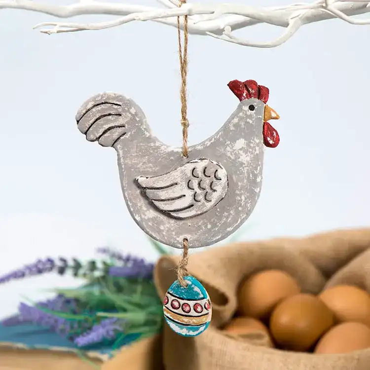 Rustic Clay Hen craft activity