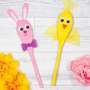 Easter Spoon Puppets craft activity