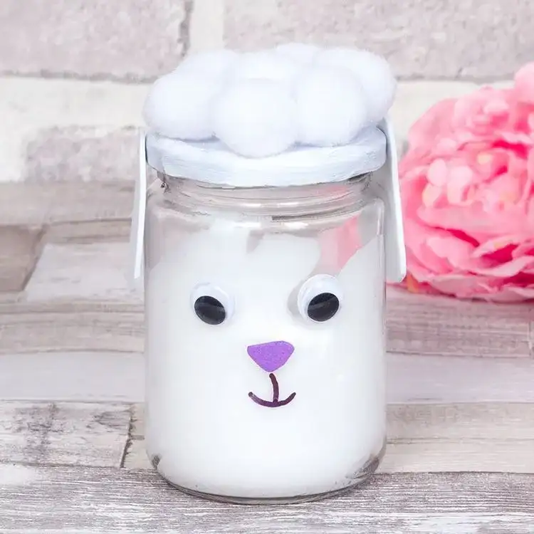 Lamb Slime Jar craft activity