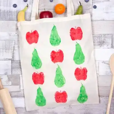 Fruit Stamped Bag craft activity
