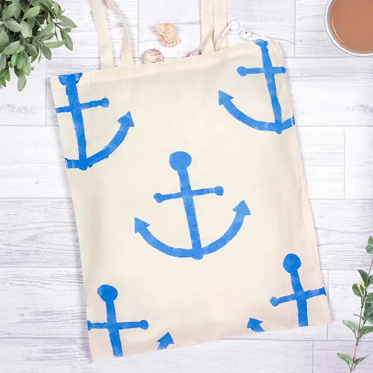 Stencilled Fabric Bag craft activity
