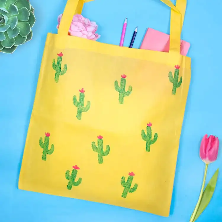 Potato Stamped Bag craft activity