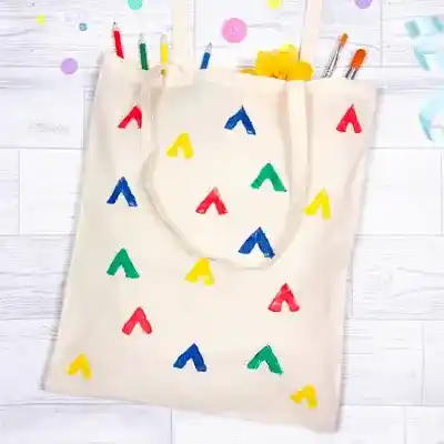 Sponge Stamped Bag craft activity