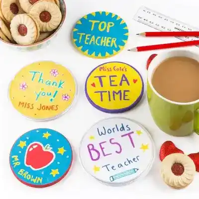 Teacher Cup Coaster craft activity