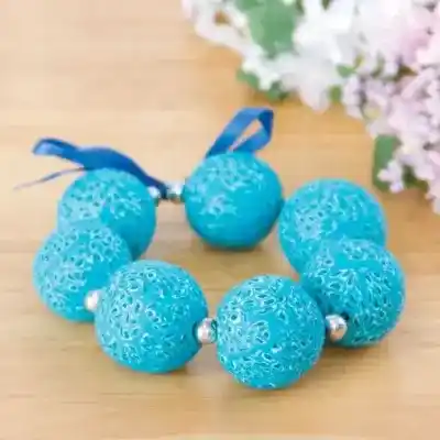 Aqua Millefiori Bracelet craft activity