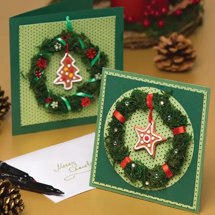 Wreath Charm Cards craft activity