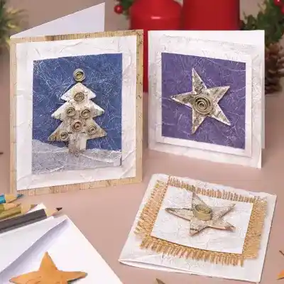 Bark Tree & Star Cards craft activity