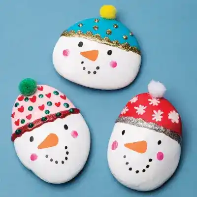 Snowman Stones craft activity