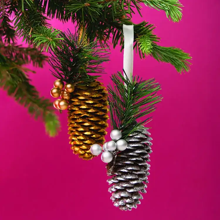 Gold & Silver Pinecone Decorations craft activity