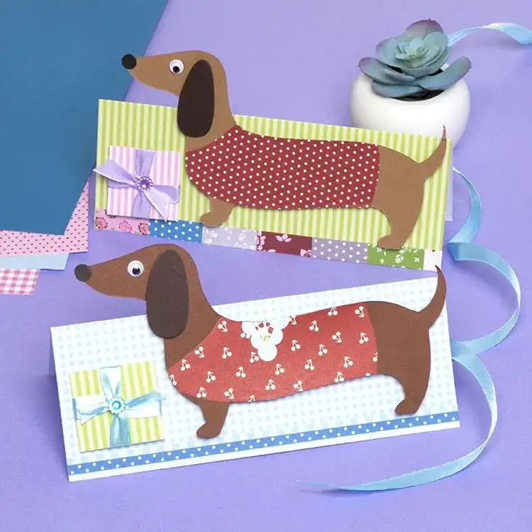 Dachshund Greeting Card craft activity