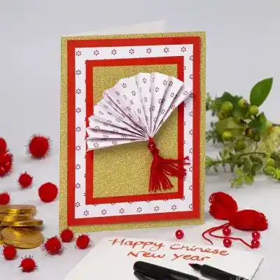 Folded Fan Card craft activity