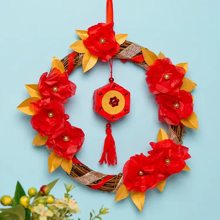 Chinese New Year Wreath craft activity