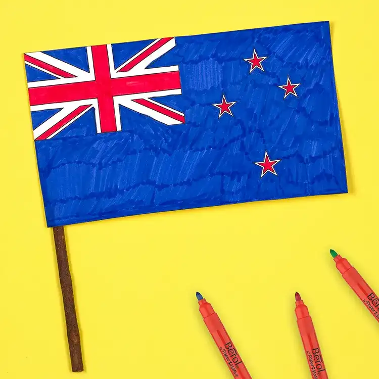 New Zealand Flag craft activity