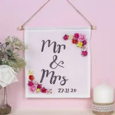 Mr & Mrs Decorative Banner craft activity