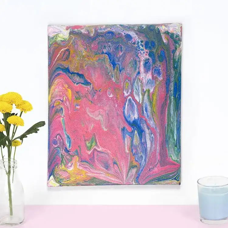 Dirty Pour Canvas Picture craft activity