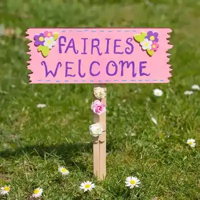 Fairies Welcome Garden Sign craft activity