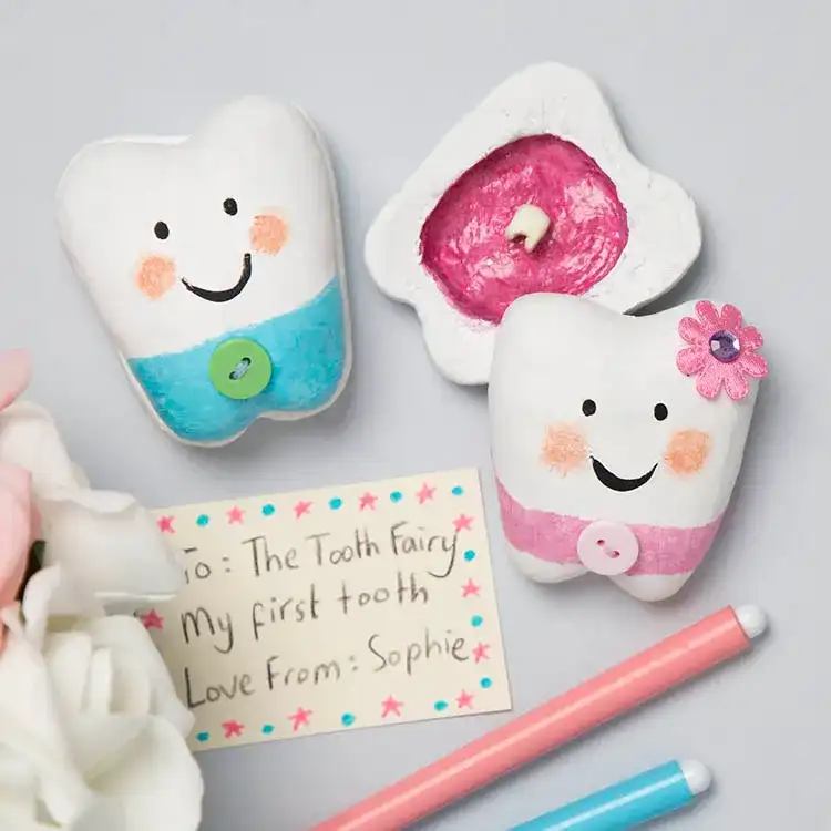 Clay Tooth Fairy Box craft activity