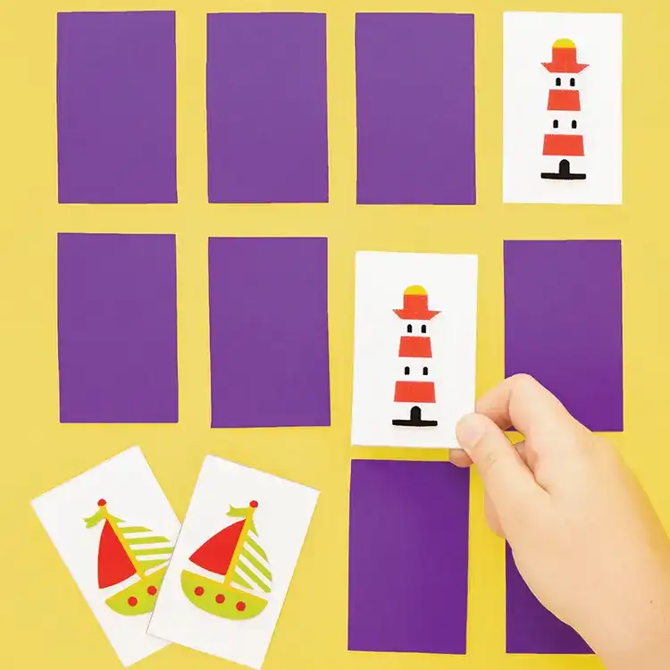 Seaside Pairs Memory Game craft activity