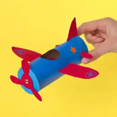 Cardboard Tube Aeroplane craft activity