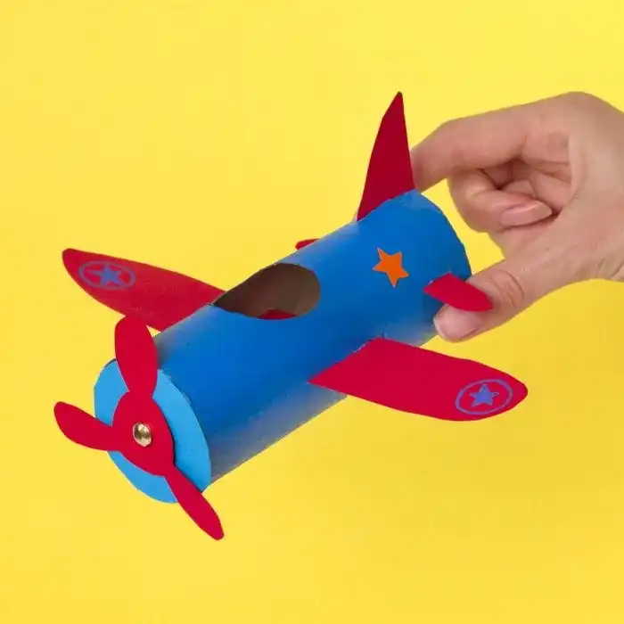 Cardboard Tube Aeroplane craft activity