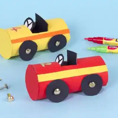 Cardboard Tube Racers craft activity