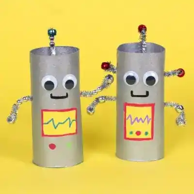 Cardboard Tube Robots craft activity