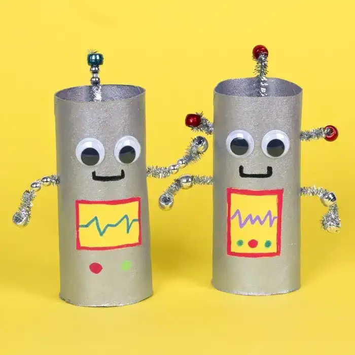 Cardboard Tube Robots craft activity