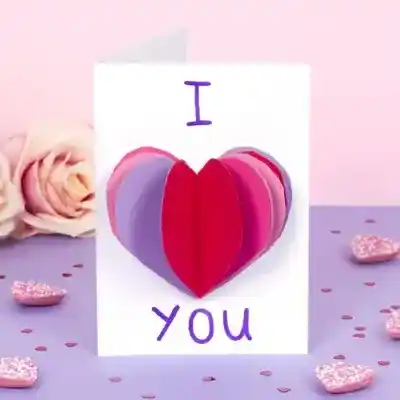 3D Heart Card craft activity
