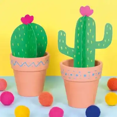 Paper Potted Cacti craft activity