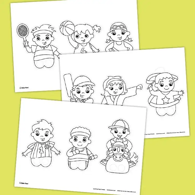Sports Finger Puppets craft activity