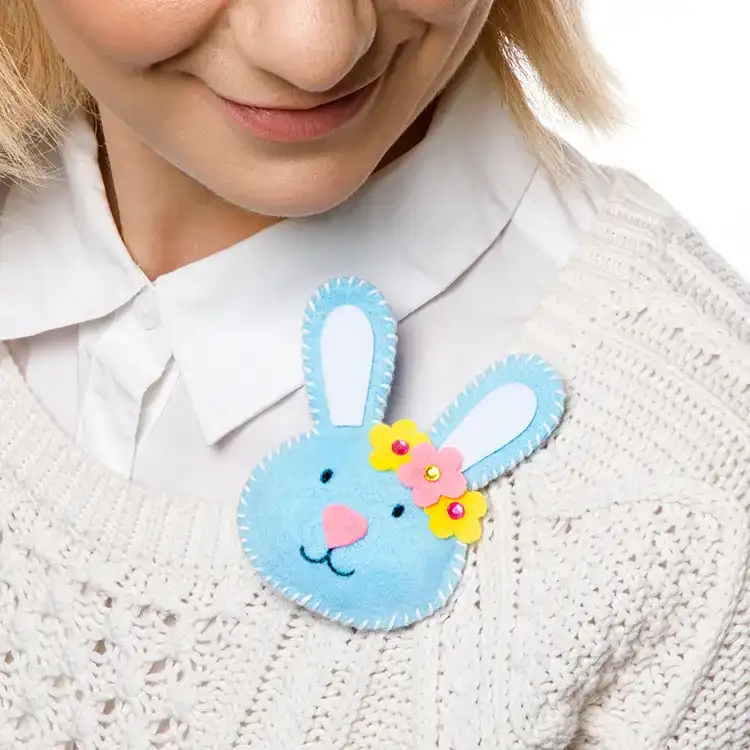 Bunny Felt Brooch craft activity