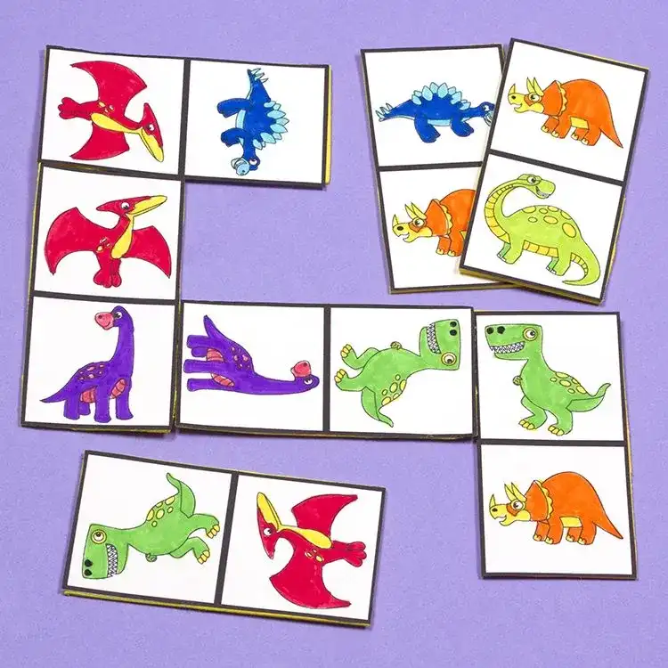 Dinosaur Dominoes craft activity