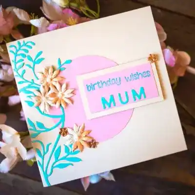 Mum Floral Birthday Wishes craft activity