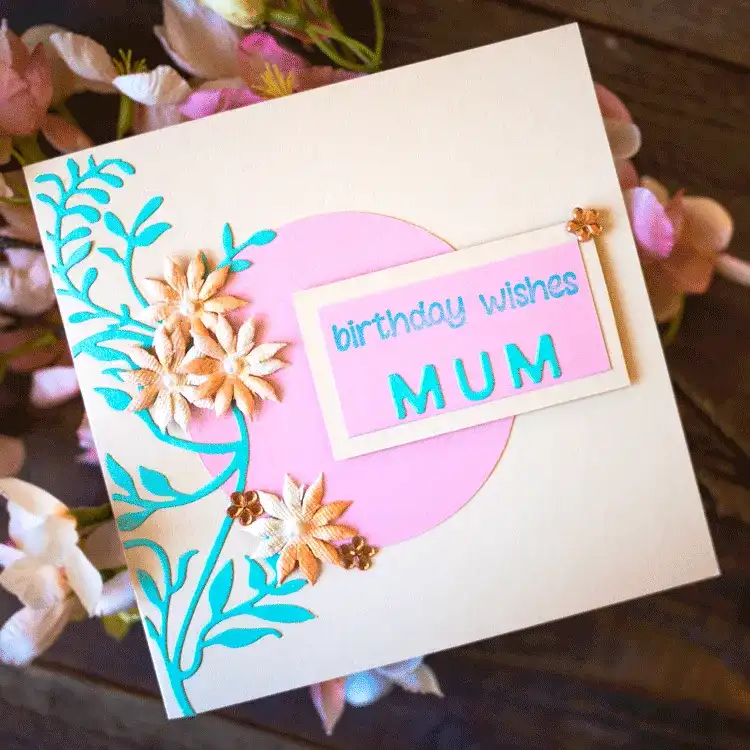 Mum Floral Birthday Wishes craft activity