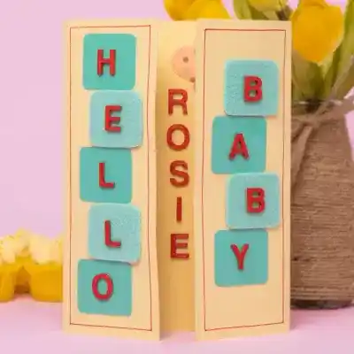 “Hello Baby” Card craft activity