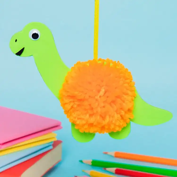 Dinosaur Pom Pom Decoration craft activity