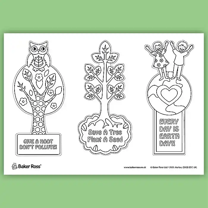 Earth Day Bookmarks craft activity